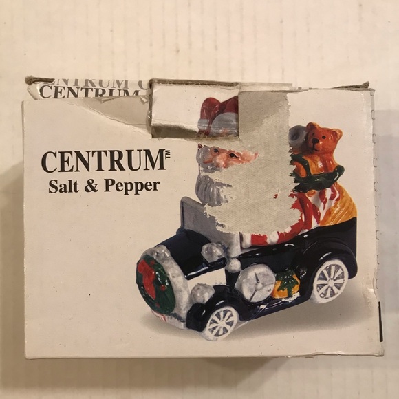 Vintage Santa And Toy Filled Car Salt & Pepper Shaker Set Hand-Painted - Picture 11 of 16